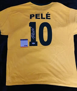 Brazil Pele Authentic Signed Soccer Jersey Autographed PSA DNA - Picture 1 of 3