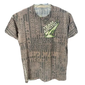 Arctic Cat Arcticwear Mens L Large T Shirt Crew Neck Print All Over Team Arctic - Picture 1 of 8