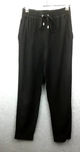 Dotti Size 8 Black Elastic Waist Drawstring Drill Style Casual Pants - Picture 1 of 12