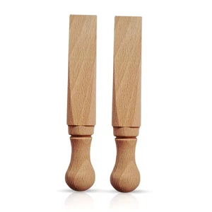 2 Stück Holz Türkeil Buchenholz Türstopper Halteblock Öffnen Schließen Stopp Störsender - Bild 1 von 4