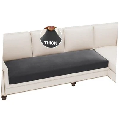  抓绒沙发靠垫套弹力沙发套适用于 3 1 垫沙发灰色 — 第 1/4 张图片