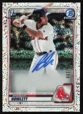 2020 Bowman Chrome Prospect Speckle Refractor 173/299 Brandon Howlett Auto GS1 - Image 1 of 2