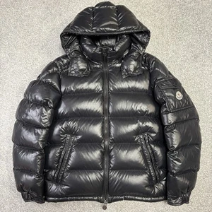 Moncler Maya Chaqueta Puffer Negra Talla 2 S/M 100% Auténtica - Imagen 1 de 17