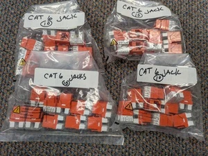 ALLEN TEL Cat 6 High Density Jack Module, Orange AT66-04 Used 40 Pieces - Photo 1/1
