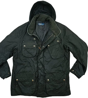 *HOT Men's POLO RALPH LAUREN @ M65 MILITARY UTILITY PARKA HOODED BLACK Jacket L - Image 1 of 4