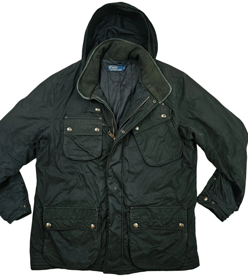 *HOT Men's POLO RALPH LAUREN @ M65 MILITARY UTILITY PARKA HOODED BLACK Jacket L - Image 1 of 4