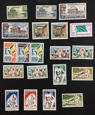 Dahomey 1941-1963 VF MNH & H Lot Between Sc#135-177,  Cv$16,         (W47) - Image 1 of 2