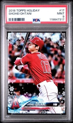 Shohei Ohtani RC 2018 Topps Holiday Rookie RC #HMW17 🔥 PSA 9 MINT 📈 MVP 🐐 - Image 1 of 3
