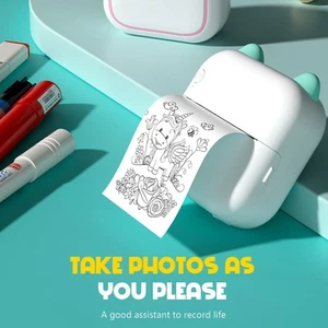 Mini Thermal Printer Sticker Maker Photo Inkless Printing Support New~ - Picture 1 of 12