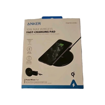 Anker PowerWave 10W QI Wireless Charger Pad with Wall Charger Included - Black - Image 1 of 2
