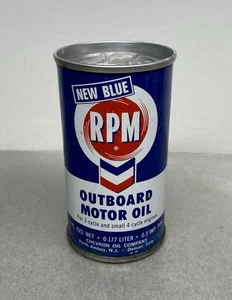 Vintage Chevron RPM Outboard ~ Full 6 Oz ~ Motor Oil Can Denver - Picture 1 of 9