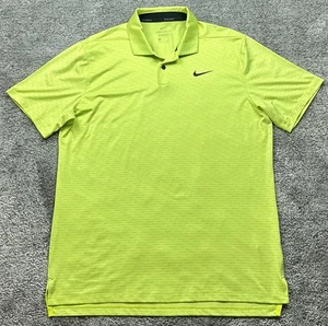 Nike Golf Dri-FIT Polo Shirt Uomo Media Verde Neon Performance Swoosh Atletica - Foto 1 di 16