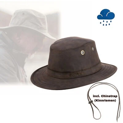 Scippis Ranger 31014 Regenhut wasserdicht DriTec Hut Outdoor Sonnenschutz braun