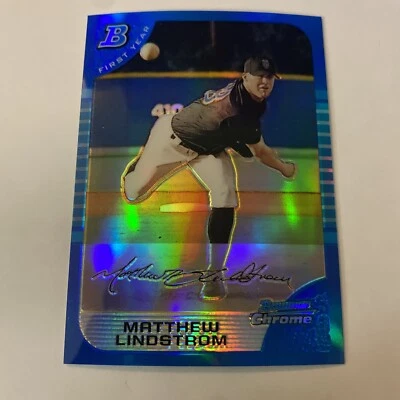 Bowman Chrome Blue Refractor Matthew Lindstrom 060/150 Limited 2005 Foto 1 de 2