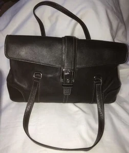 Vintage Coach Hampton schwarze Lederschnalle Schulranzen 9268 - Bild 1 von 13