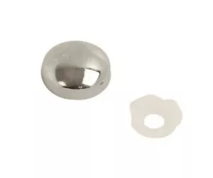Plastic Dome Screw Cover Cap Click On Plastidome Caps Chrome Black Brown White - Foto 1 di 6