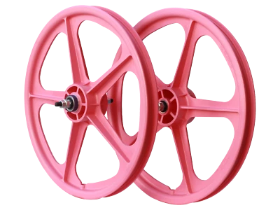 SKYWAY Tuff II 5 Spoke S/B Wheelset Pink 20" - Image 1 of 2