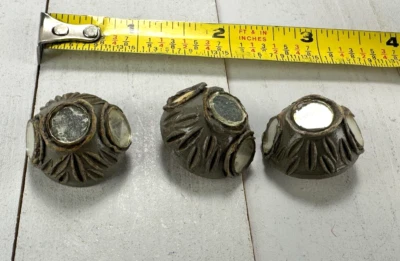 Vintage Antique Celluloid Plastic Dome Button Lot Art Deco Mirrored Shank .75" - Image 1 of 4