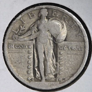 1920-D Standing Liberty Silver Quarter CHOICE VG/FINE E275 WCXX - Picture 1 of 2