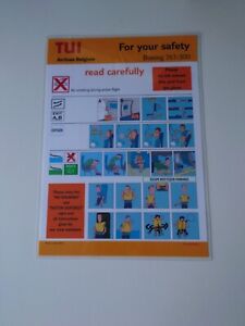 TUI Airlines Belgium Boeing 767-300 June 2010 Safety Card 
