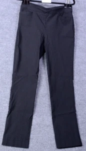 Chico's Pants Small Womens Regular Black Rayon Career Dress Skinny Leg Pockets - Picture 1 of 15
