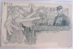 COMMEMORATIVE Ravasio Pro Turate Illustrator circa 1900 ART NOUVEAU - Picture 1 of 2
