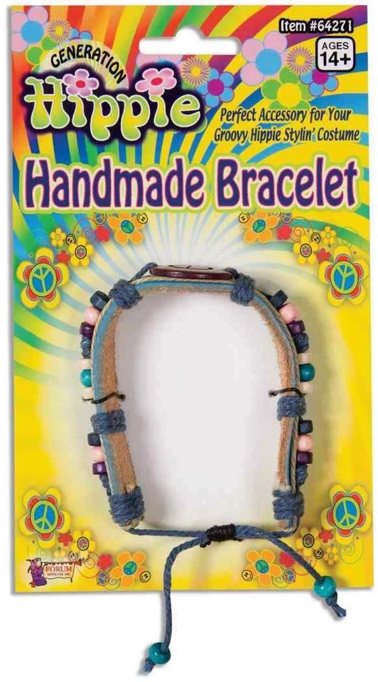 Handmade Bracelet 60's Generation Hippie Fancy Dress Halloween Costume Accessory - Image 1 of 1