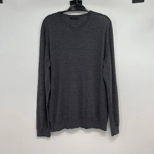 Z Zegna 100% Lana Wool Crew Neck Sweater Gray/Green Men’s size XXL - Picture 1 of 9