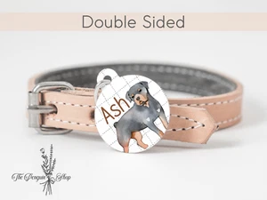 Personalised Dog Tags Rottweiler Pet ID Tag Keyring Double sided Waterproof - Picture 1 of 4