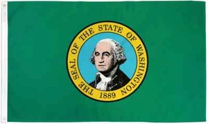 Washington 3x5ft Poly - Statehood Flag of Washington Outdoor Display - Picture 1 of 4