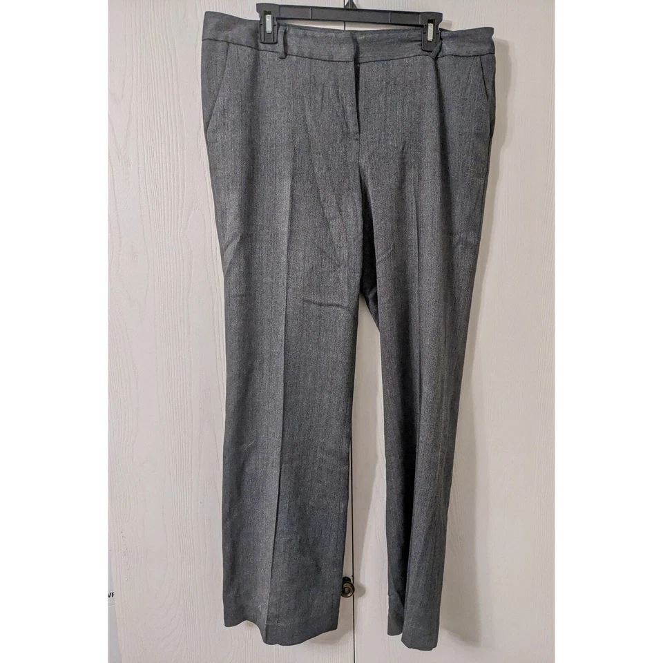 Axcess женщин черный серый эластичной высоты прямые штанины платье брюки размер 14 - Изображение 1 из 4