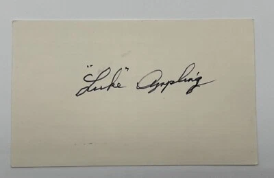 Luke Appling Signed Autographed Index Card Chicago White Sox HOFer JSA 3x5⚾️ - Image 1 of 2