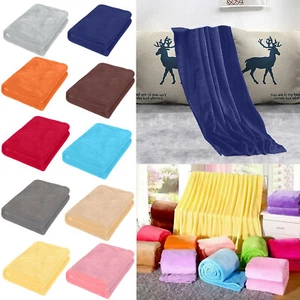 Fleece Überwurf Decke weich warm flauschig Bett Plüsch Mikrofaser Couch Sofa - Bild 1 von 32