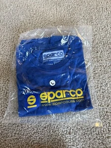 SPARCO USA Mens T-Shirt Logo Short Sleeve Motorsports Blue L Large NEW - Picture 1 of 1