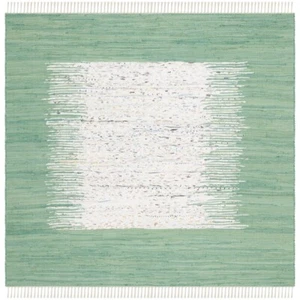 SAFAVIEH Montauk MTK711D Handwoven Ivory / Sea Green Rug - Picture 1 of 23
