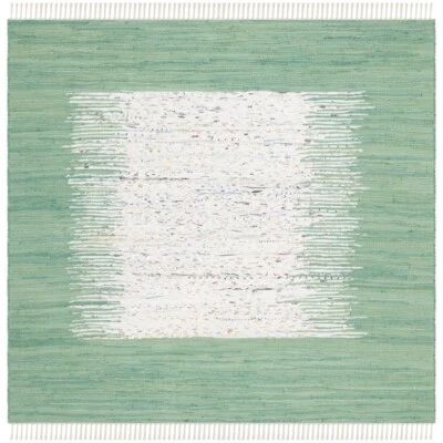 SAFAVIEH Montauk MTK711D Handwoven Ivory / Sea Green Rug - Image 1 of 4