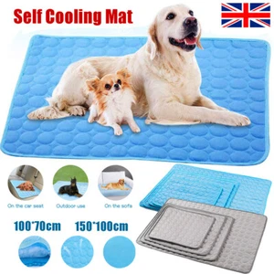 Large Pet Self Cooling Mat Cool Mat For Dog Cat Pad Bed Mattress Heat Relief UK - Picture 1 of 19