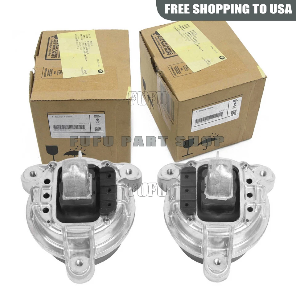 2PCS FRONT L & R MOTOR MOUNT FOR 2010-2012 BMW 740i, 740Li 3.0L GAS - Image 1 of 4