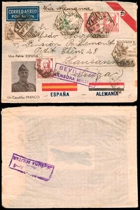 Sevilla -Guerra Civil -Edi o 816A(2)+817+823 -Sobre patriótico Mat "Correo aéreo - Imagen 1 de 1