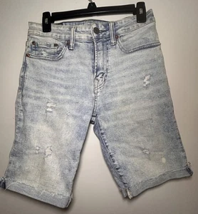 American Eagle Outfitters Jean Short Mens Size 28 Airflex Light Wash Cuffed EUC - Picture 1 of 12