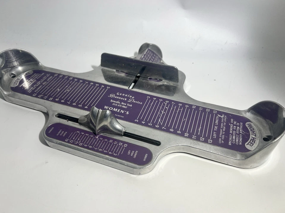 Dispositivo Brannock Genuino Para Mujer Medidor de Zapatos Ancho Arco Pie Herramienta de Medición Foto 1 de 4