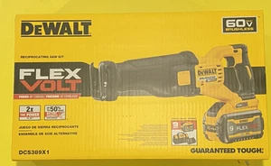 Nuovo kit seghetto alternativo DEWALT DCS389X1 60V con batteria 9 Ah... spedizione gratuita - Foto 1 di 6