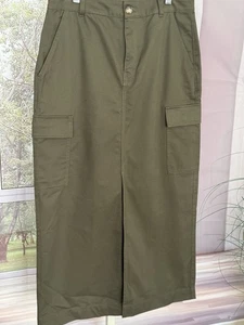 Loft langer Jeansrock, oliv, Größe 6, neu mit Etikett  - Bild 1 von 11