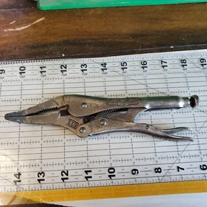 Vintage Vise Grip 9BN Bent Needle Nose Locking Plier Dewitt Made in USA - Picture 1 of 14