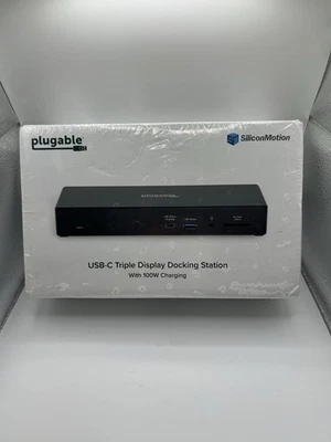 Plugable 13-in-1 USB-C Triple Monitor Docking Station 100W Charging, 3x HDMI - Image 1 of 4