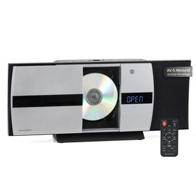 BENNETT & ROSS Micro chaine HiFi Stereo Bluetooth Lecteur CD vertical USB MP3 AUX 2 enceintes