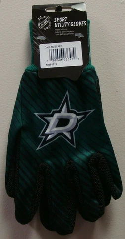 DALLAS STARS STRIPED UTILITY GRIPPER DOTS GLOVES NEW WINCRAFT 👀 Cover