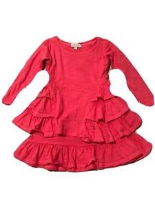 Luna Luna Copenhagen Pink Cotton Ruffle Dress Size 4 T  - Picture 1 of 4