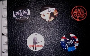 5 Ryan Adams Button Pins Badges Lot Alt Country - Picture 1 of 1