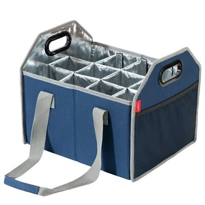 Bottle Wine Carrier Collapsible 12 Bottle Storage Box Reusable Portable Wine Bot - Picture 1 of 7